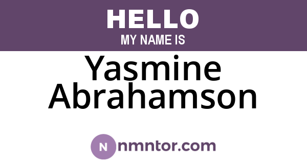 Yasmine Abrahamson