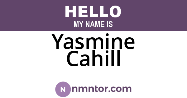 Yasmine Cahill