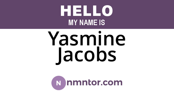 Yasmine Jacobs