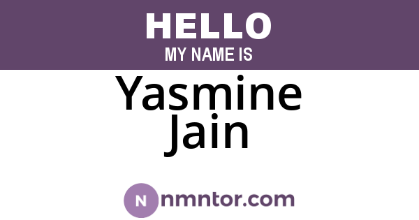 Yasmine Jain