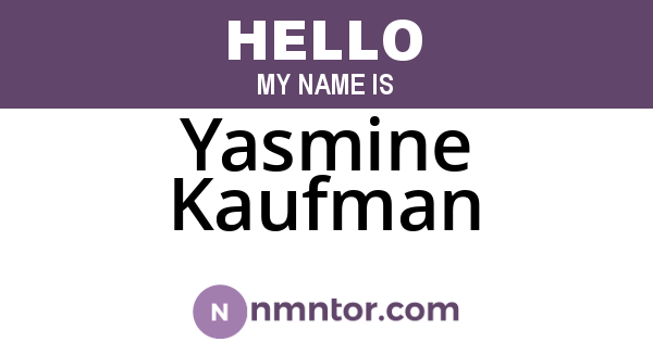 Yasmine Kaufman