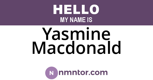 Yasmine Macdonald