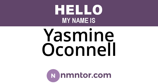 Yasmine Oconnell