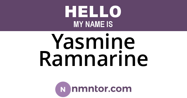 Yasmine Ramnarine