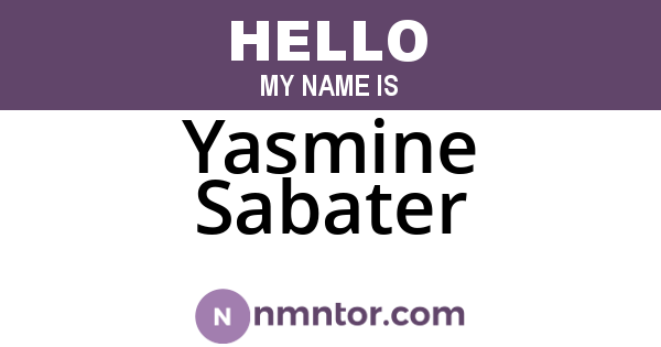 Yasmine Sabater