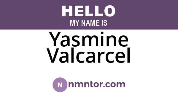 Yasmine Valcarcel