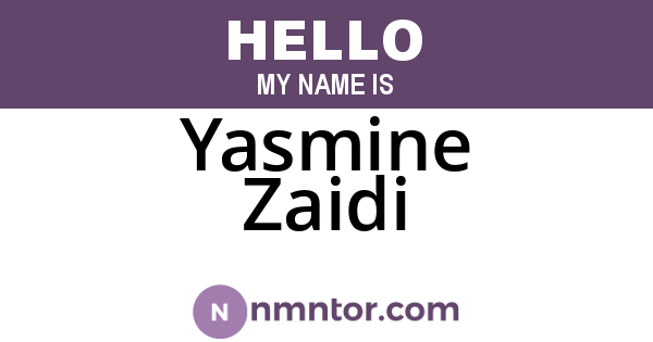 Yasmine Zaidi