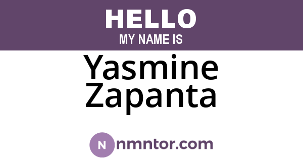 Yasmine Zapanta