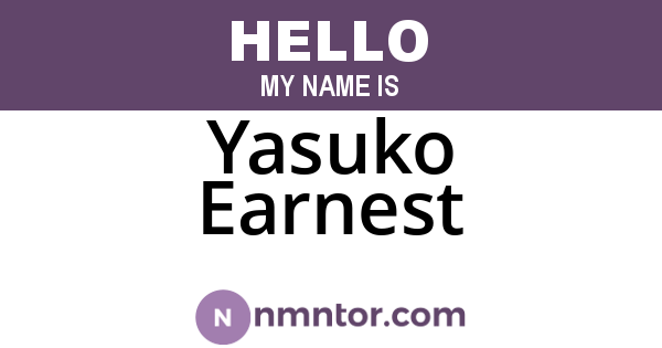 Yasuko Earnest