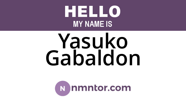 Yasuko Gabaldon