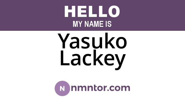 Yasuko Lackey