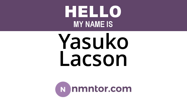 Yasuko Lacson