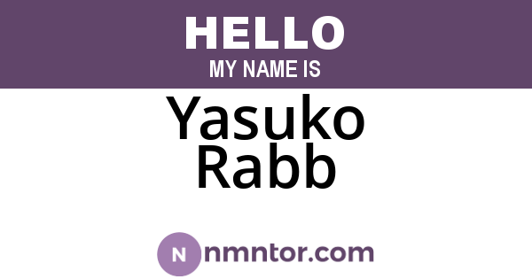 Yasuko Rabb