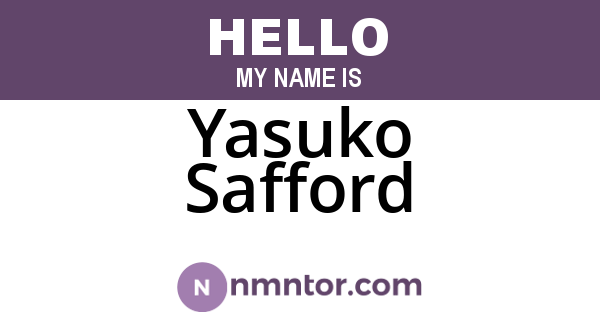 Yasuko Safford