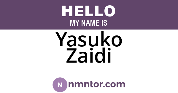 Yasuko Zaidi