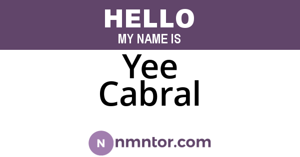 Yee Cabral
