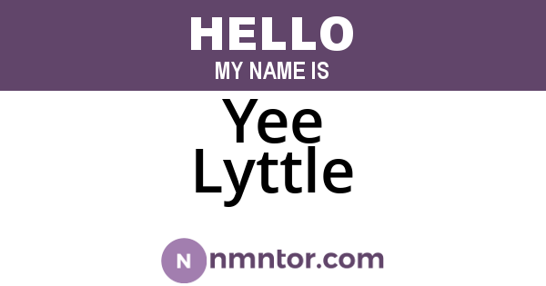 Yee Lyttle
