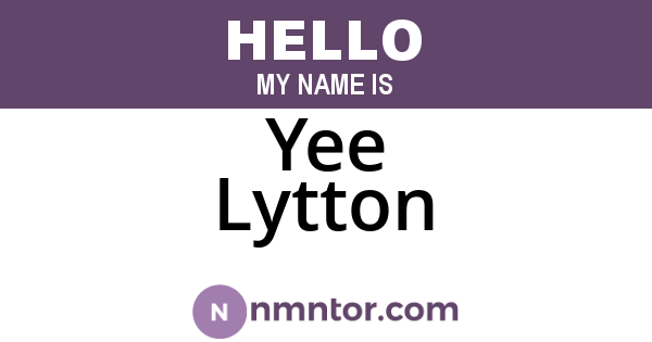 Yee Lytton