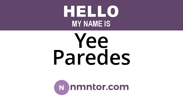 Yee Paredes