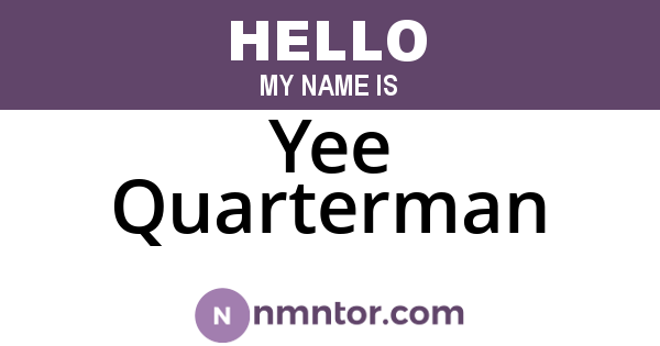Yee Quarterman