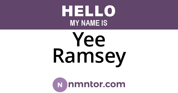 Yee Ramsey