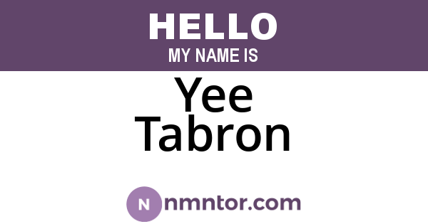 Yee Tabron
