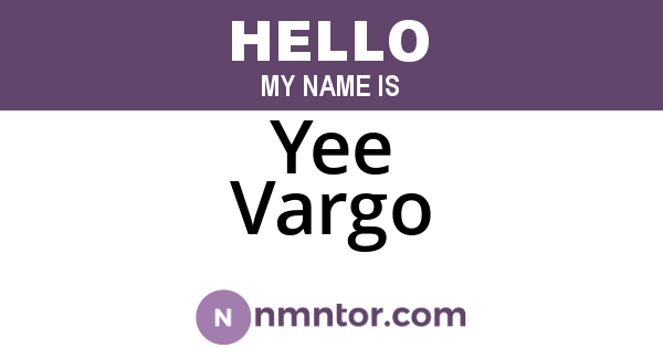 Yee Vargo