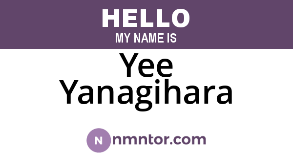 Yee Yanagihara