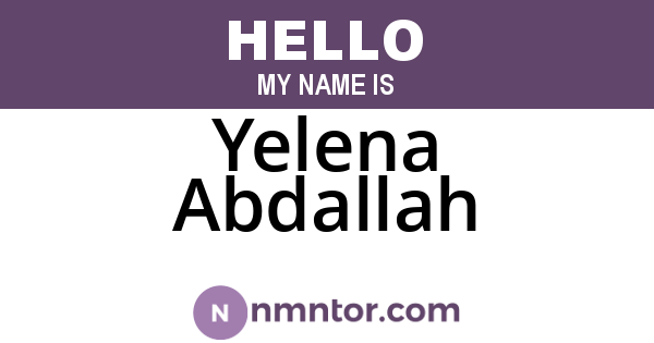 Yelena Abdallah