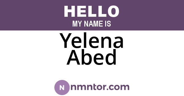 Yelena Abed