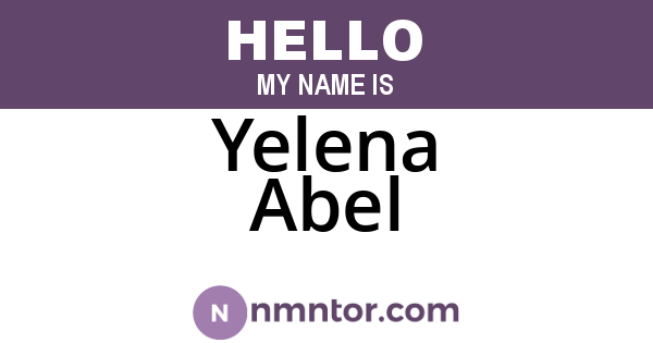 Yelena Abel