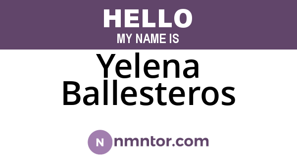 Yelena Ballesteros