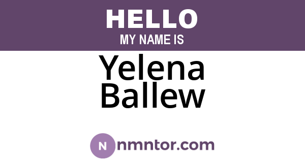 Yelena Ballew