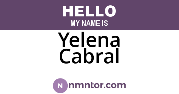 Yelena Cabral