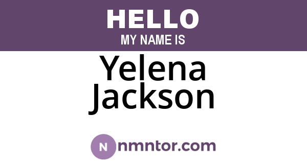 Yelena Jackson