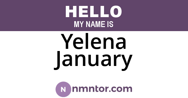 Yelena January