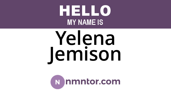 Yelena Jemison