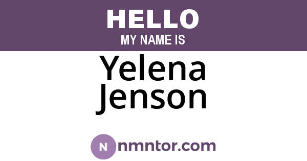 Yelena Jenson