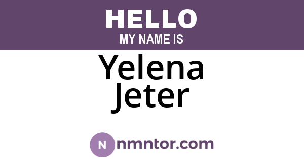 Yelena Jeter