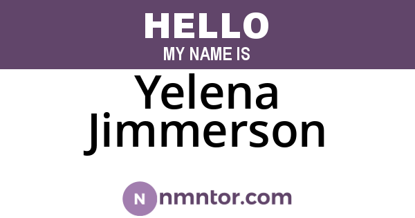 Yelena Jimmerson
