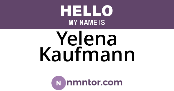 Yelena Kaufmann