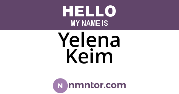 Yelena Keim