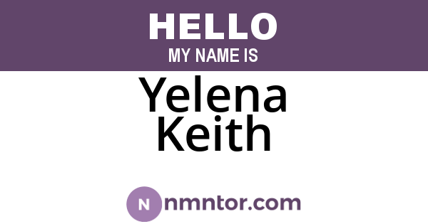 Yelena Keith