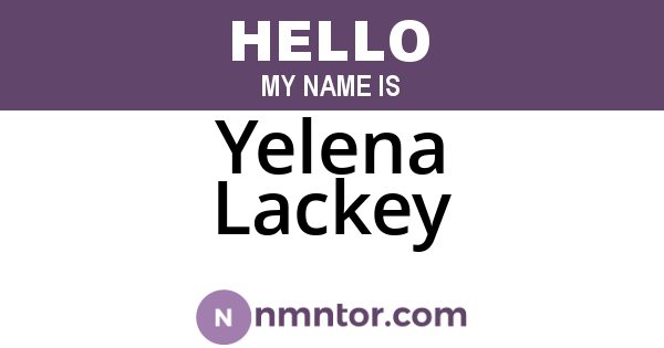 Yelena Lackey