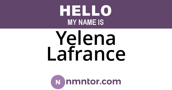 Yelena Lafrance