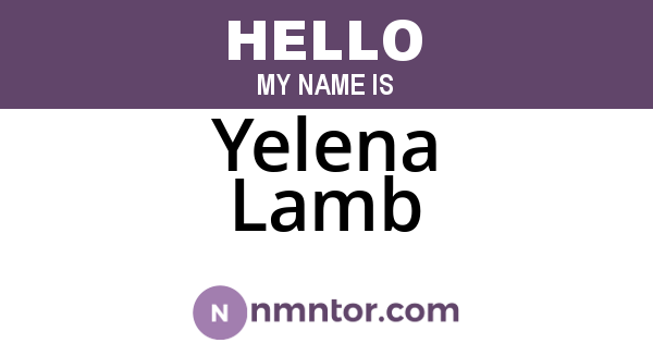 Yelena Lamb