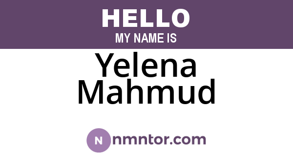 Yelena Mahmud
