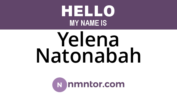Yelena Natonabah