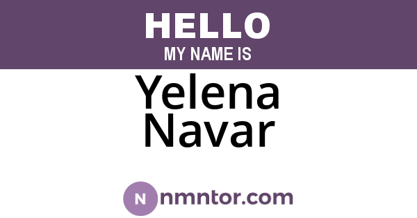 Yelena Navar