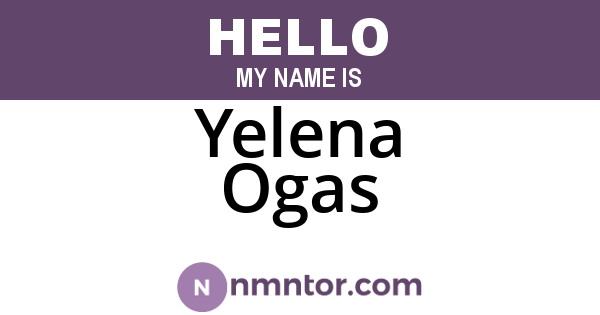 Yelena Ogas